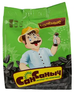 San Sanych roasted unpeeled salted seeds 150g — photo 4
