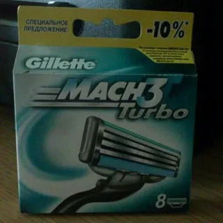 Gillette Mach 3 Turbo Replacement Cartridge for Men's Razor 8pcs — photo 7