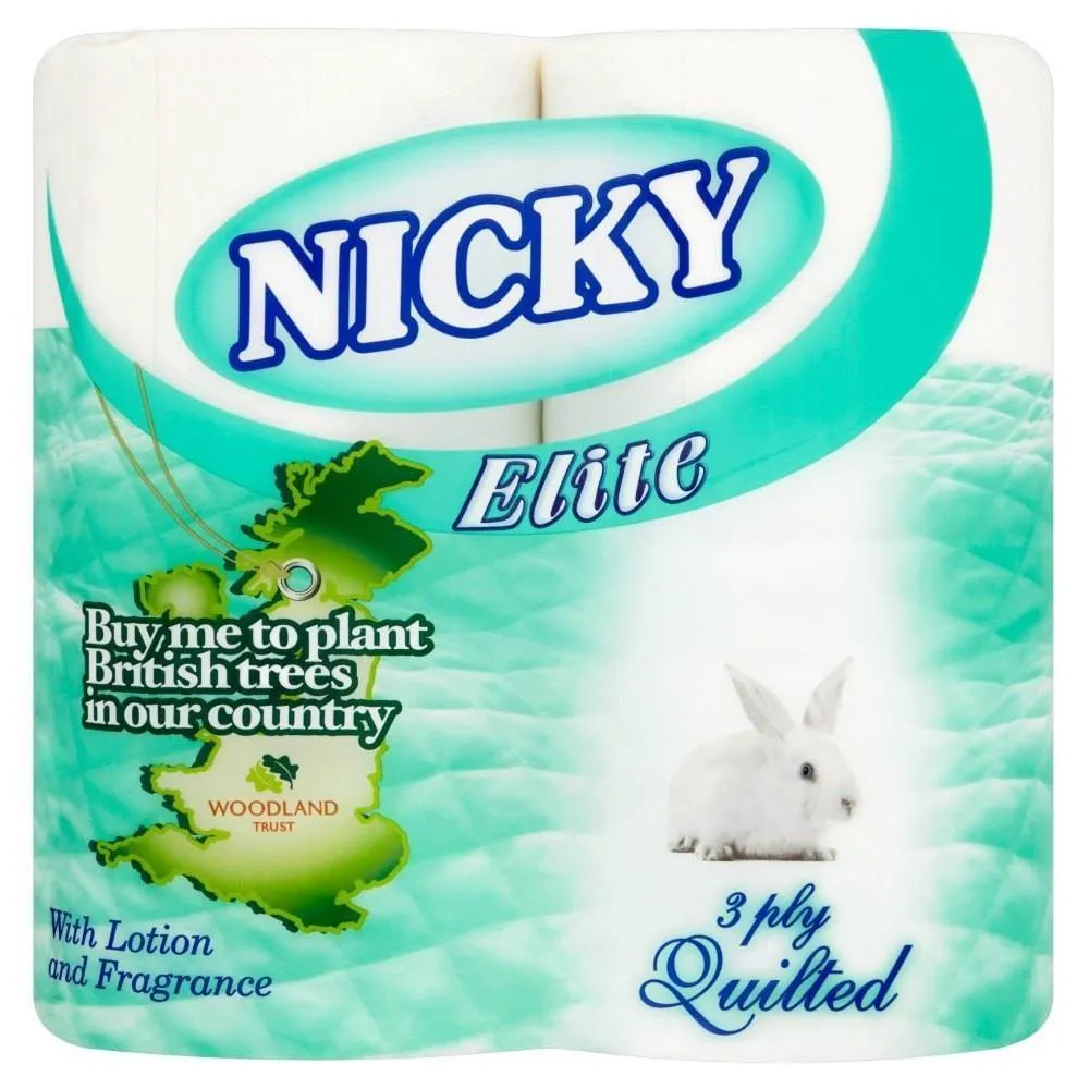 Туалетний папір Rolls Nicky 3 шари білий, 40 рулонів