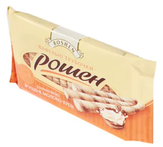 Roshen waffle rolls condensed milk cream 222g — photo 3