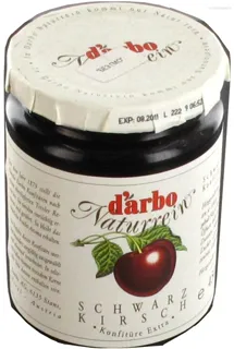 D'arbo Black Cherry Jam Glass Jar 450g — photo 2