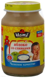 Hame Apple Cream Puree for Children from 6 Months Glass Jar 190g — photo 4