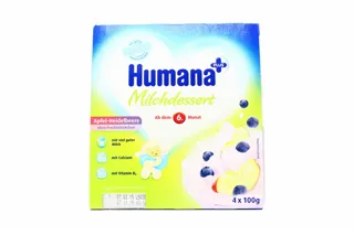 Продукт кисломолочний Humana з яблуком і чорницею для дітей від 6 місяців 4×100г — фото 4