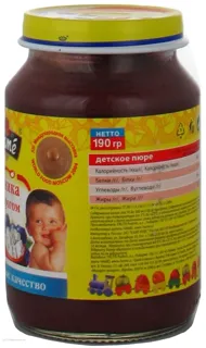 HAMÉ S.r.o. blueberry and cheese puree for children from 6 months glass jar 190g — photo 4