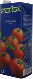 Sandora Tomato Juice with Salt Reconstituted 1.5L — photo 3