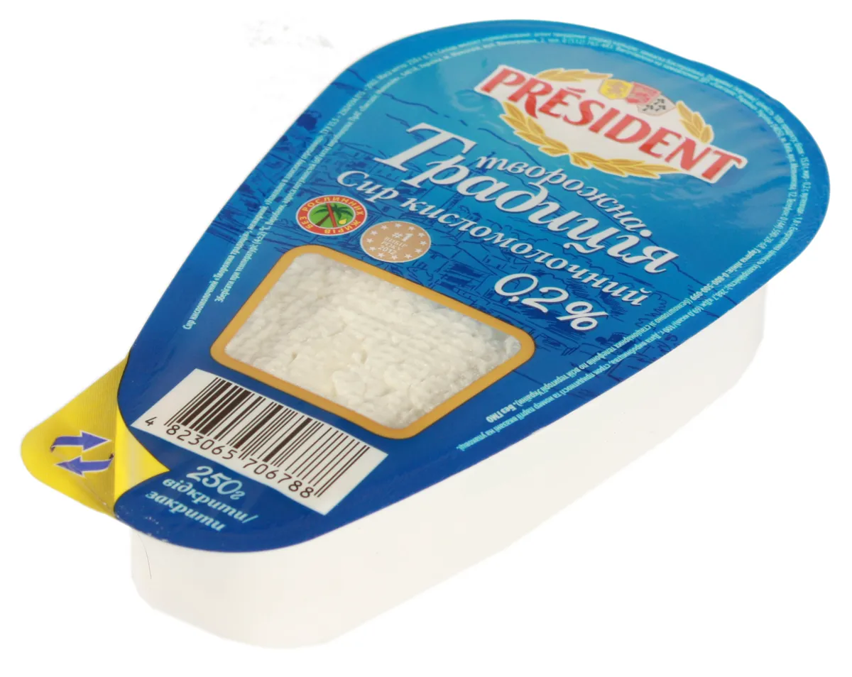President Cottage Cheese Tradition 0.2% Thermopack 250g
