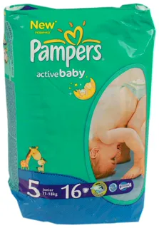 Pampers Active Baby-Dry 5 Diapers 11-18kg 16pcs — photo 2