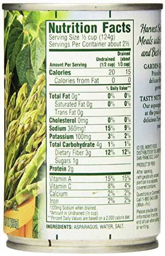 Del Monte, Harvest Choice, Asparagus Tips and Spears, 10.5oz Can (Pack of 6)