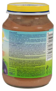 Hamanek Hame Fruit Puree Apple-Plum for Children from 4 Months Glass Jar 190g — photo 3