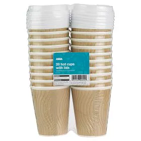 ASDA Hot Drink Cups with Lids