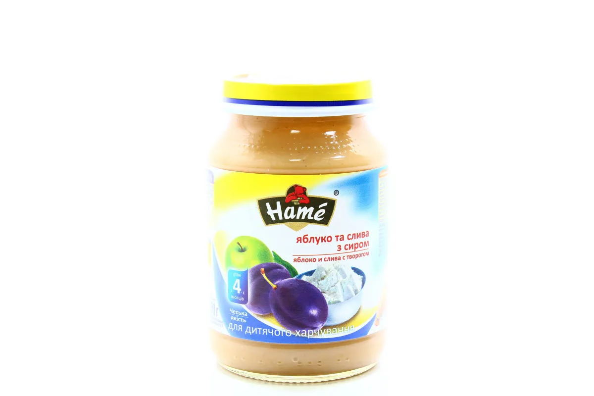 Hame Apple and Plum Puree with Cottage Cheese 190g