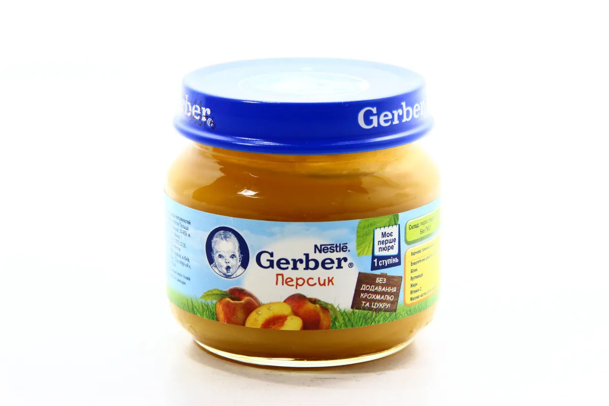 Gerber Peach Puree for Children Glass Jar 80g