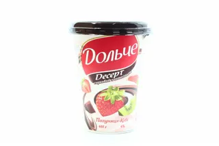 President Dolce Curd Dessert Strawberry-Kiwi with Chocolate 4% 400g — photo 5
