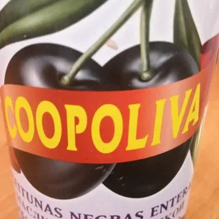 Coopoliva Black Olives with Pits Tin 350g — photo 2