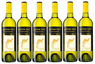 Wine chardonnay Yellow tail white dry 13% 2010year 750ml glass bottle — photo 2