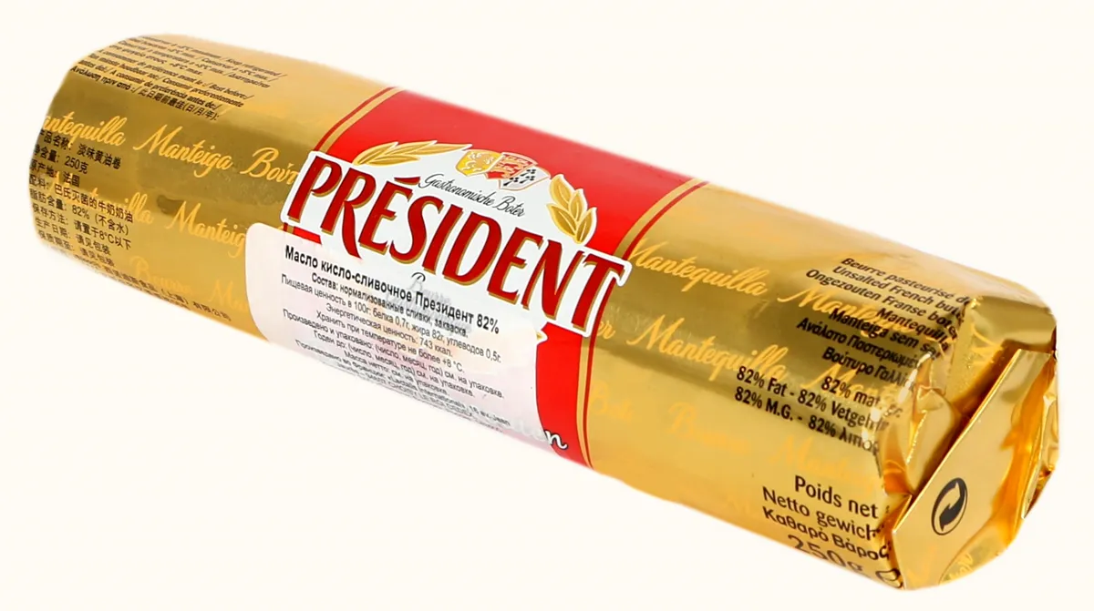 President Sour Cream Butter 82% 250g