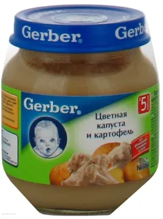 Gerber Puree Cauliflower and Potato Glass Jar 130g — photo 4