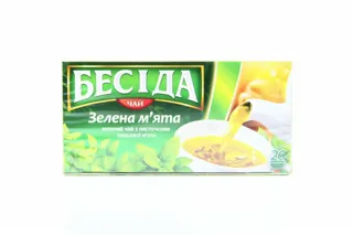 Green Tea Green Mint with Mint Leaves - 33.8g, 26 bags — photo 4