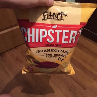 Flint Chipsters Veal with Adjika Chips 120g Flow Pack — photo 2