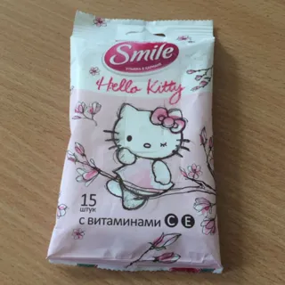 Smile Hello Kitty Wet Wipes 15 pcs — photo 5