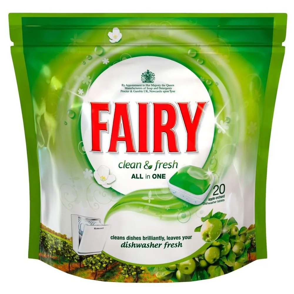 Fairy Чистий & Fresh таблетки для посудомийної машини Яблуневий сад (20 шт) - 2 упаковки