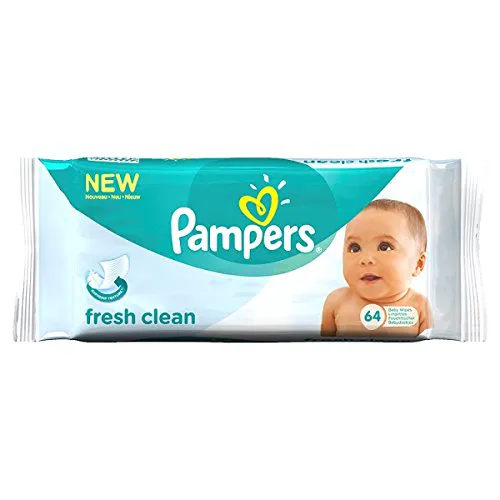 Pampers Fresh Clean Baby Wet Wipes Pack of 64