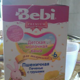 Каша Bebi Пшенична з печивом і грушами молочна 200 г — фото 4