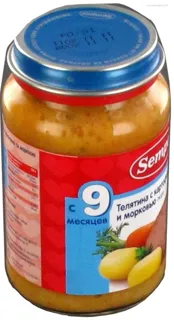 Semper Veal Puree with Potato and Carrot for Kids 9 Months 200g Glass Jar — photo 3
