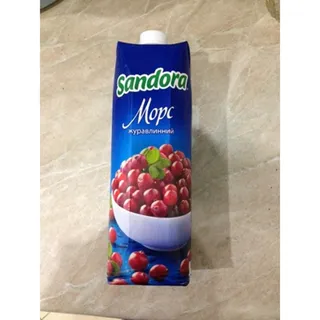 Sandora Cranberry Juice Drink Unfiltered Sterilized 1000ml Tetra Pak — photo 4