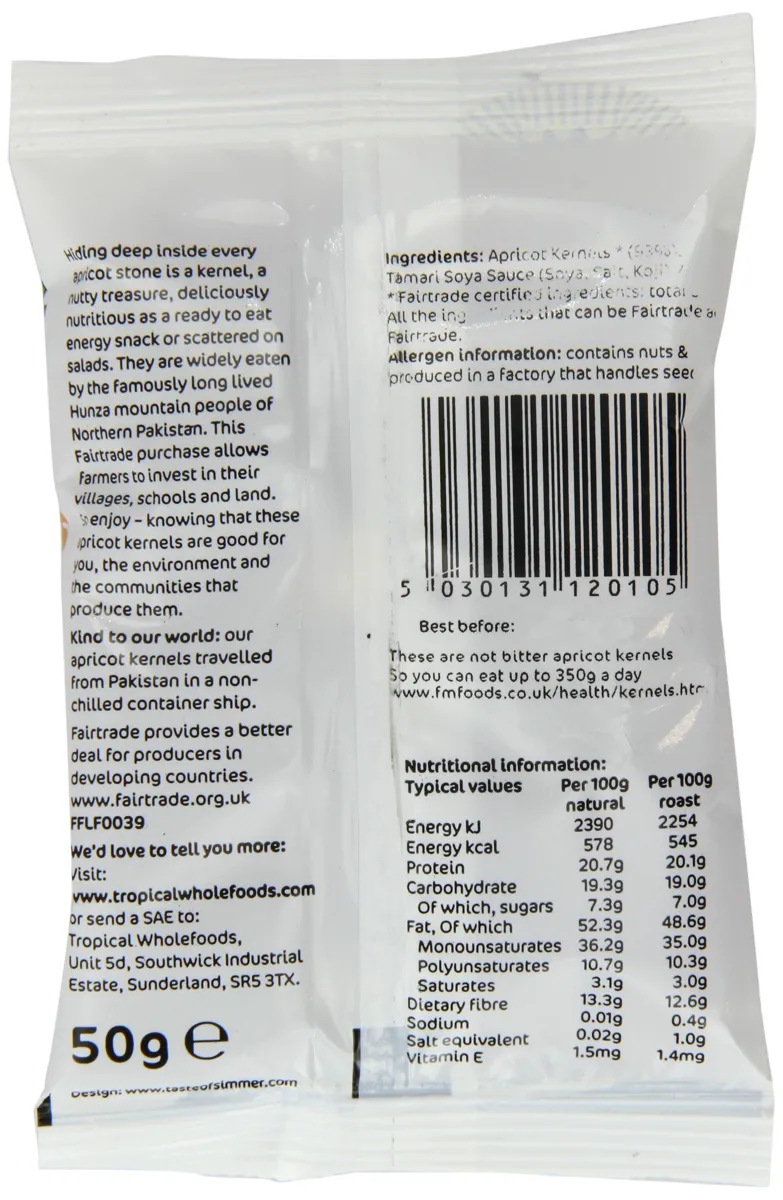 Tropical Wholefoods Тамарі з кісточок абрикоса 50 г