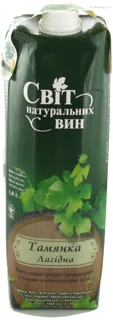 White Wine Svit Naturalnykh Vyn Tamyanka Gentle Grape Ordinary Table Semi-sweet 12% Tetrapak 1000ml — photo 6