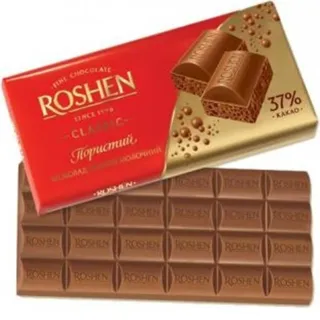 Chocolate Dark Milk Porous Roshen Classic 100g Bars — photo 3