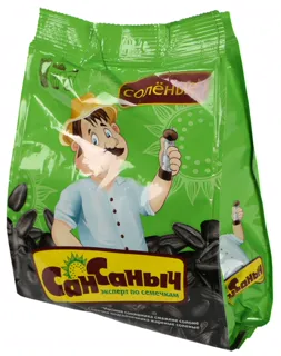 San Sanych roasted unpeeled salted seeds 150g — photo 2