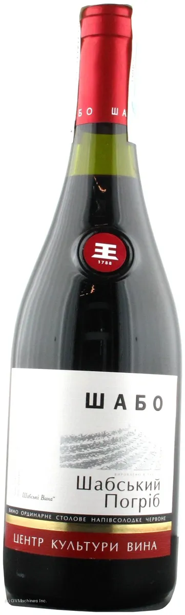 Shabo Red Wine Shabsky Cellar Ordinary Table Semi-Sweet 12% Glass Bottle 700ml