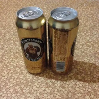Franziskaner Hefe Weissbier Naturtrub Light Pasteurized Can 5% 500ml — photo 2