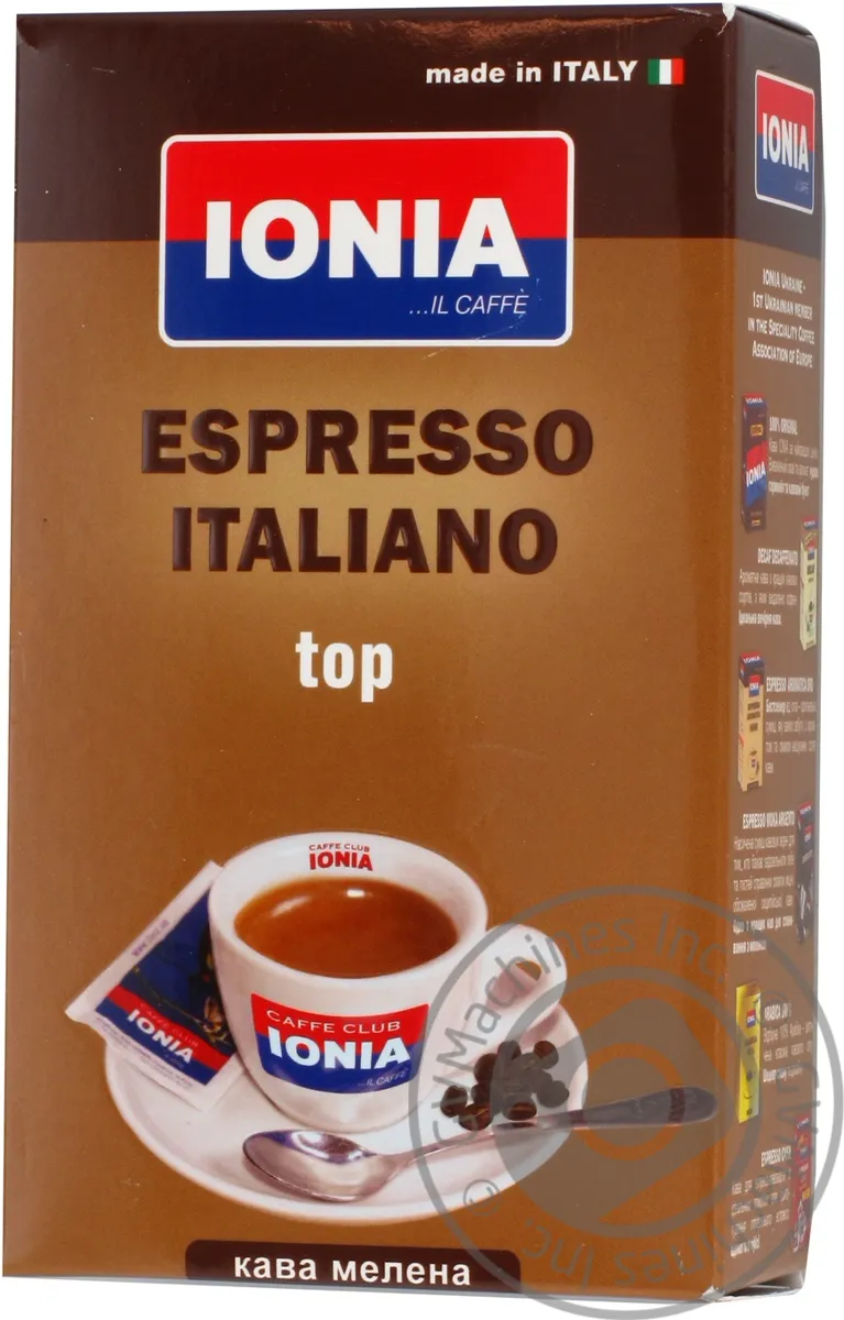 Torrefazione Ionia S.p.A. Іонія Еспресо Італьяно Топ натуральна смажена мелена 250г