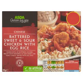 ASDA Chinese Battered Sweet & Sour Chicken with Egg Fried Rice