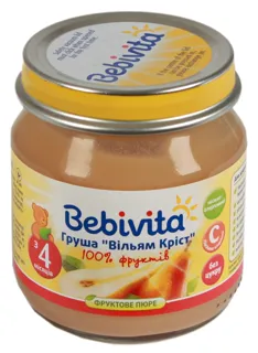 Пюре фруктове Bebivita Груша Вільям Кріст без цукру з вітаміном С 100г — фото 3