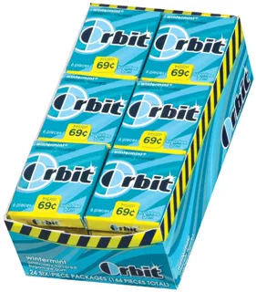 Orbit Wintermint Sugar-Free Gum, 6 pcs Mini Pack (24 count) — photo 4