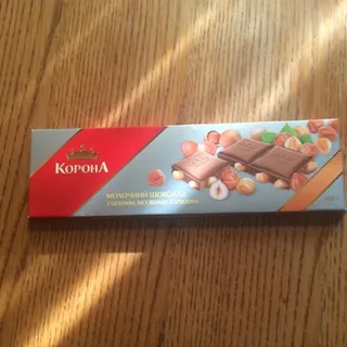Korona Milk Chocolate with Whole Hazelnuts 200g — photo 3
