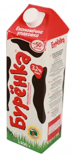 Burenka Ultra-Pasteurized Milk 3.2% 1500g Tetra Pak — photo 3