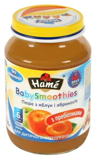 Hame Fruit Puree Apple-Apricot Starch-Free with Prebiotics for Children 6+ Months 190g — photo 4