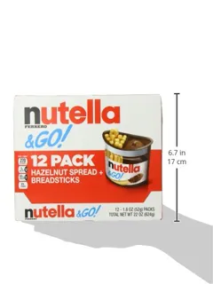 Nutella Ferrero Hazelnut Spread and Sticks, 12 packs - 22 oz — photo 7