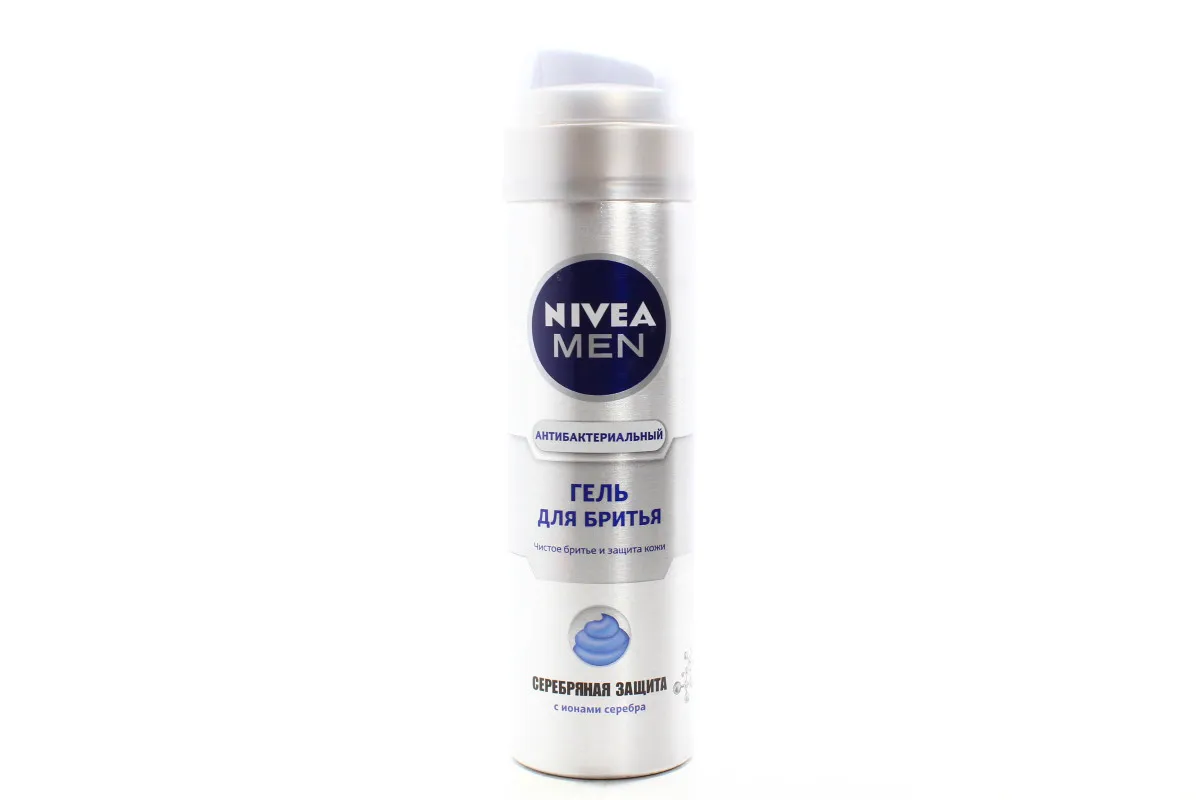 Nivea Men Silver Protect Shaving Gel with Silver Ions and Antibacterial Effect 200ml