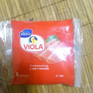 Valio Viola processed cheese with ham slices 45% 150g — photo 4