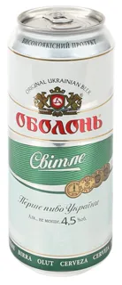 Obolon Light Beer 4.5% 0.5L Can — photo 9