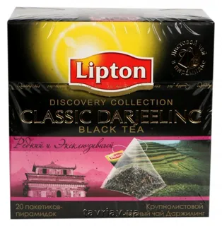 Чай Lipton Classic Darjeeling чорний, 20 пірамідок — фото 4