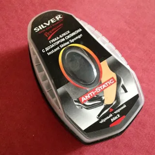 Silver Black Shoe Shine Sponge with Silicone Dispenser — photo 11