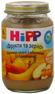 Каша дитяча Hipp Фрукти і зерно з яблуками та бананами без цукру 190г — фото 5
