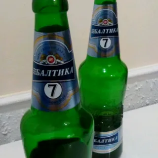 Baltika No.7 Export Lager Beer 0.5L Glass Bottle — photo 5